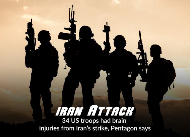 34 US Troops have Suffered TBI in Iran Attacks